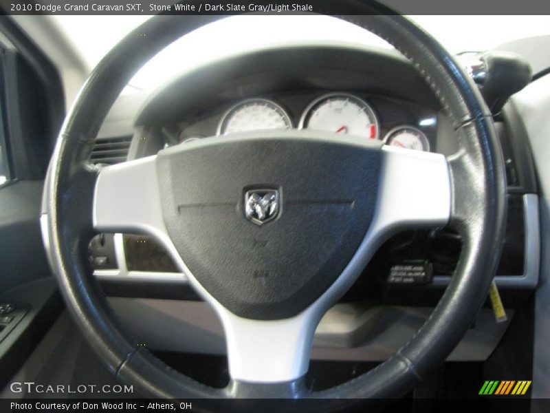 Stone White / Dark Slate Gray/Light Shale 2010 Dodge Grand Caravan SXT