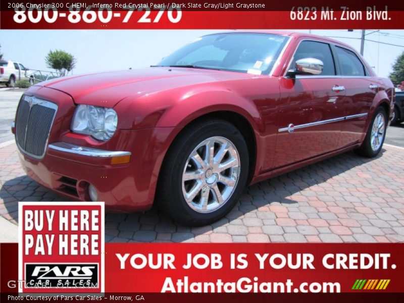 Inferno Red Crystal Pearl / Dark Slate Gray/Light Graystone 2006 Chrysler 300 C HEMI