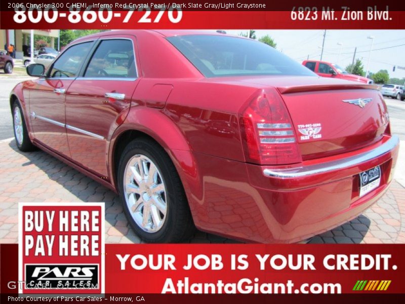 Inferno Red Crystal Pearl / Dark Slate Gray/Light Graystone 2006 Chrysler 300 C HEMI