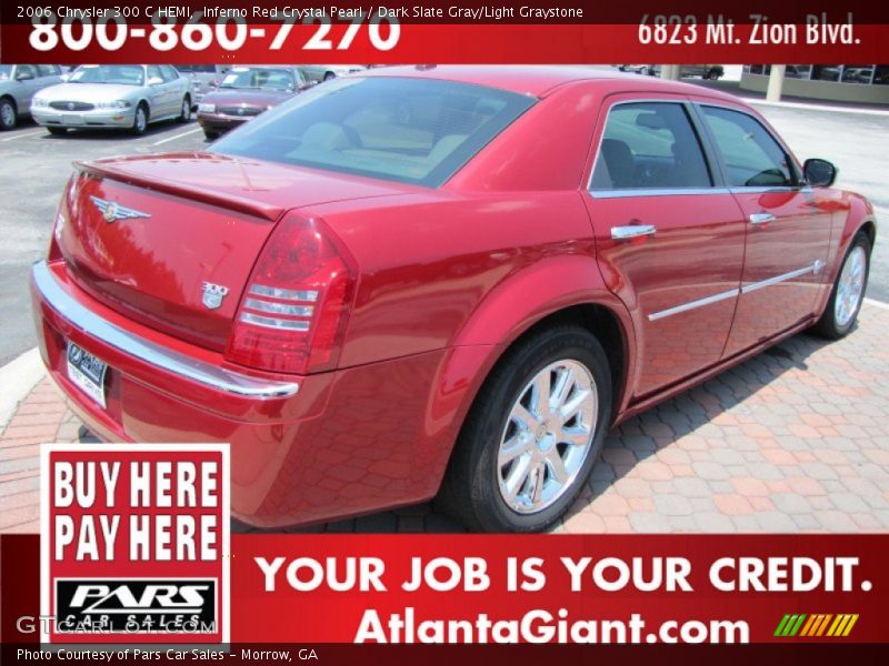 Inferno Red Crystal Pearl / Dark Slate Gray/Light Graystone 2006 Chrysler 300 C HEMI
