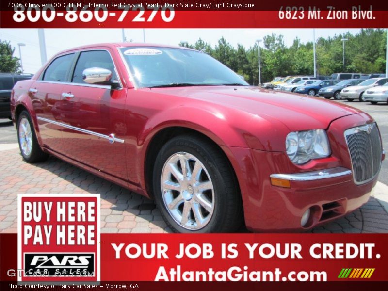 Inferno Red Crystal Pearl / Dark Slate Gray/Light Graystone 2006 Chrysler 300 C HEMI