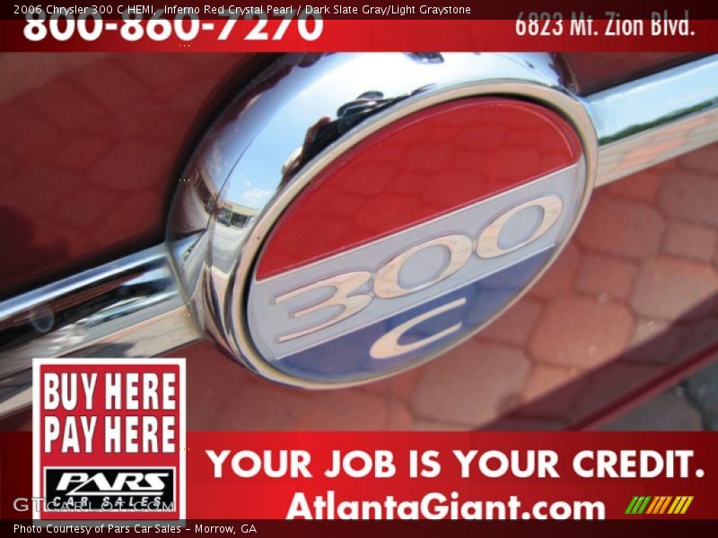 Inferno Red Crystal Pearl / Dark Slate Gray/Light Graystone 2006 Chrysler 300 C HEMI