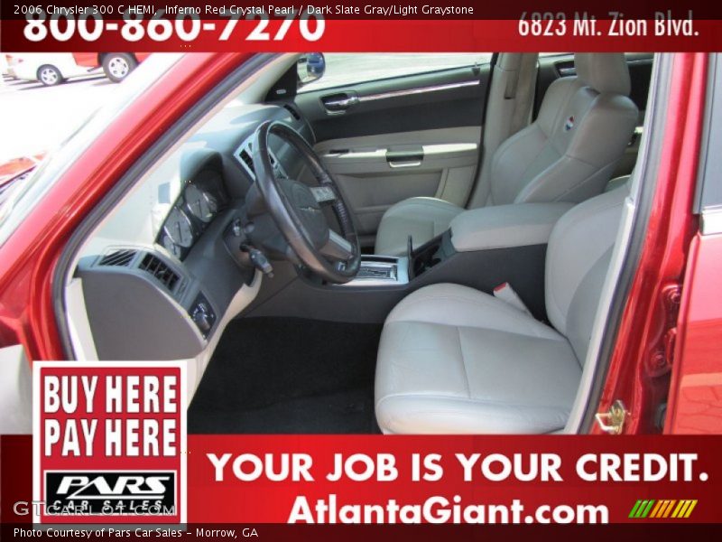 Inferno Red Crystal Pearl / Dark Slate Gray/Light Graystone 2006 Chrysler 300 C HEMI