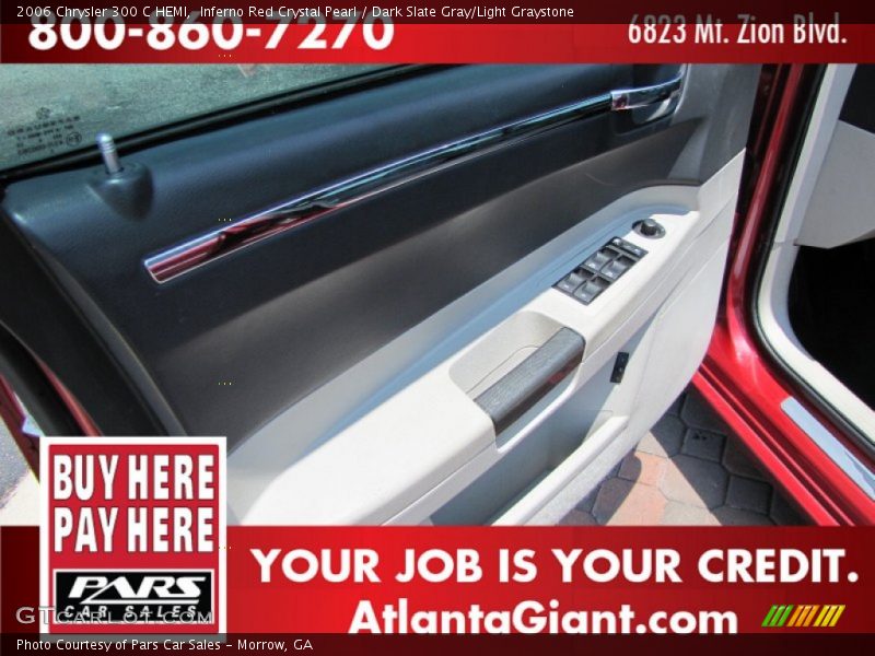 Inferno Red Crystal Pearl / Dark Slate Gray/Light Graystone 2006 Chrysler 300 C HEMI