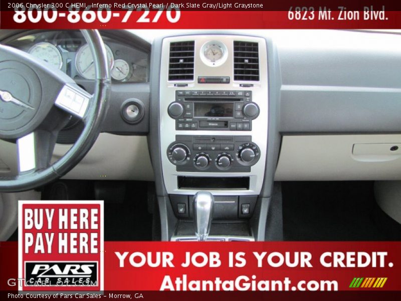 Inferno Red Crystal Pearl / Dark Slate Gray/Light Graystone 2006 Chrysler 300 C HEMI