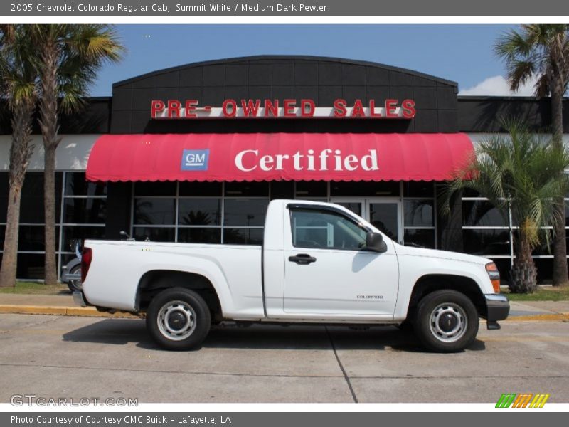 Summit White / Medium Dark Pewter 2005 Chevrolet Colorado Regular Cab