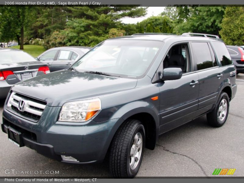 Sage Brush Pearl / Gray 2006 Honda Pilot EX-L 4WD