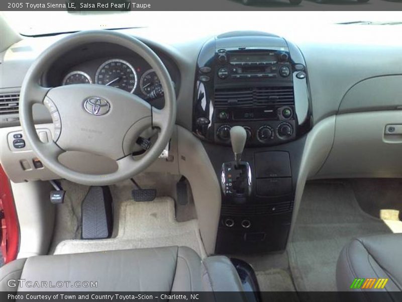 Salsa Red Pearl / Taupe 2005 Toyota Sienna LE