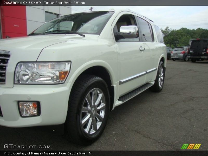 Tuscan Pearl White / Wheat 2008 Infiniti QX 56 4WD