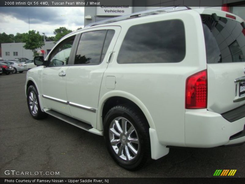 Tuscan Pearl White / Wheat 2008 Infiniti QX 56 4WD