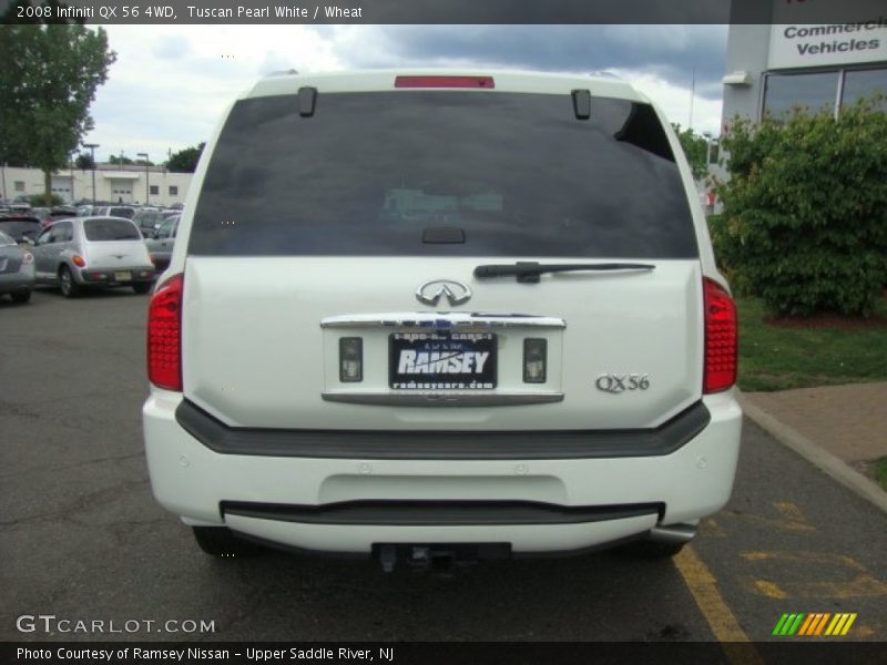 Tuscan Pearl White / Wheat 2008 Infiniti QX 56 4WD