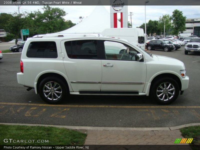 Tuscan Pearl White / Wheat 2008 Infiniti QX 56 4WD