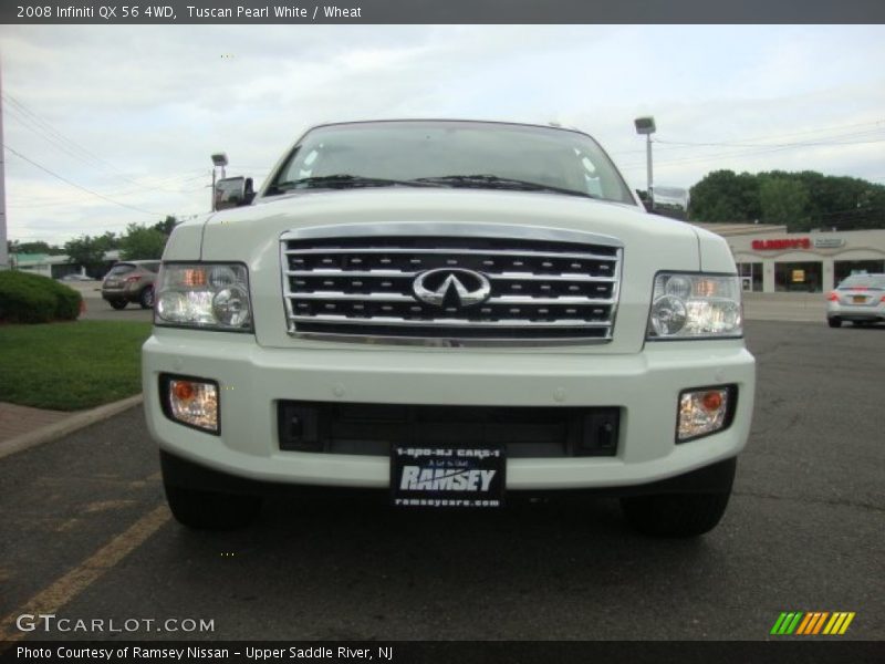 Tuscan Pearl White / Wheat 2008 Infiniti QX 56 4WD