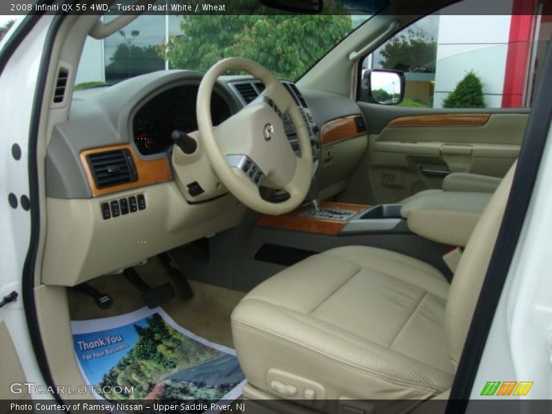 Tuscan Pearl White / Wheat 2008 Infiniti QX 56 4WD