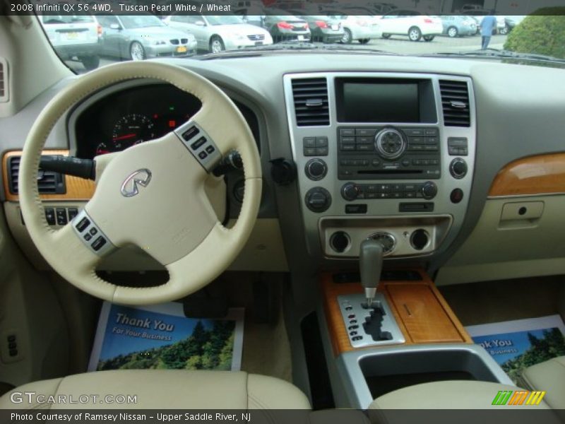 Tuscan Pearl White / Wheat 2008 Infiniti QX 56 4WD