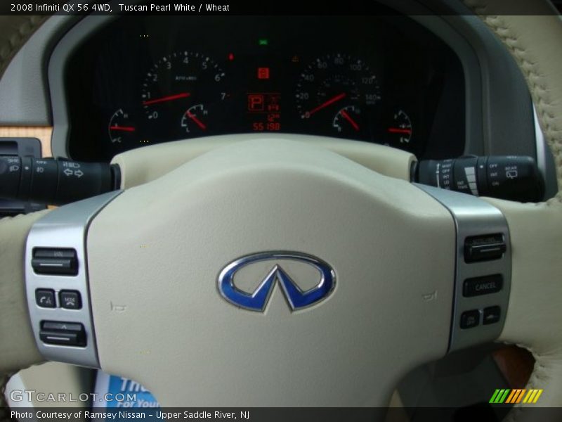 Tuscan Pearl White / Wheat 2008 Infiniti QX 56 4WD