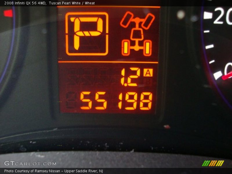 Tuscan Pearl White / Wheat 2008 Infiniti QX 56 4WD