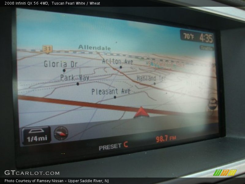 Tuscan Pearl White / Wheat 2008 Infiniti QX 56 4WD
