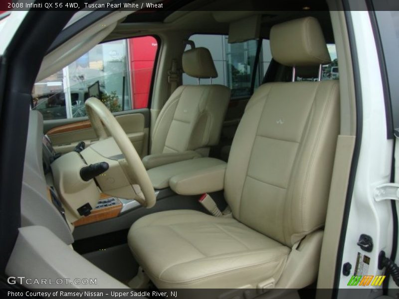Tuscan Pearl White / Wheat 2008 Infiniti QX 56 4WD
