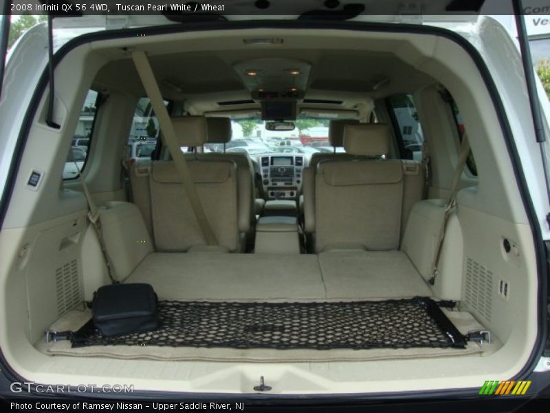 Tuscan Pearl White / Wheat 2008 Infiniti QX 56 4WD