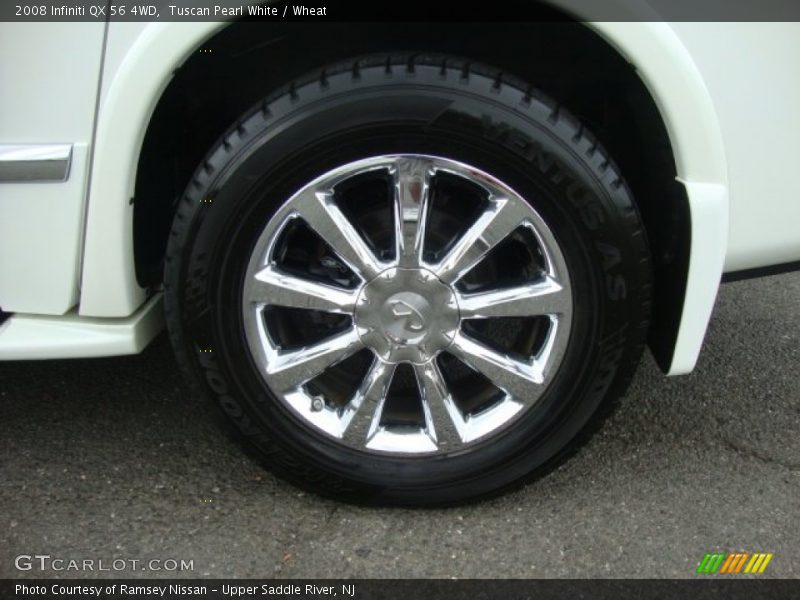 Tuscan Pearl White / Wheat 2008 Infiniti QX 56 4WD