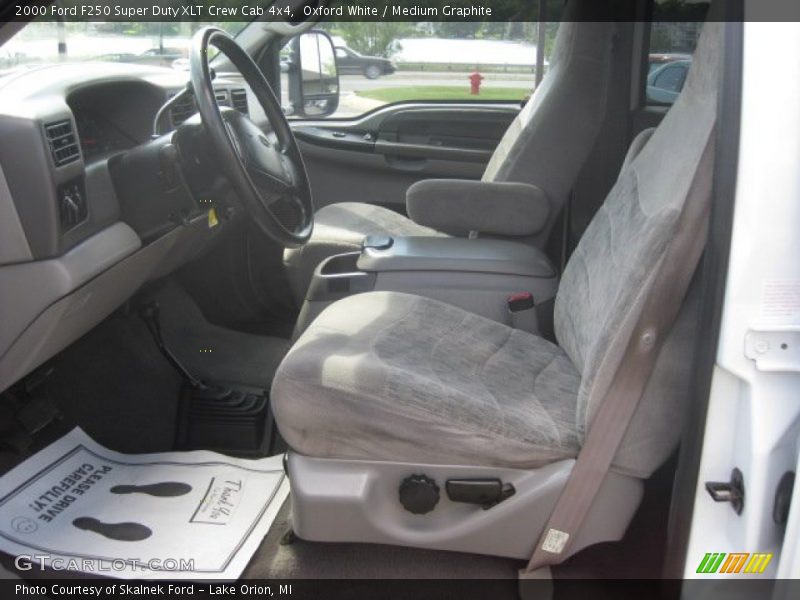Oxford White / Medium Graphite 2000 Ford F250 Super Duty XLT Crew Cab 4x4