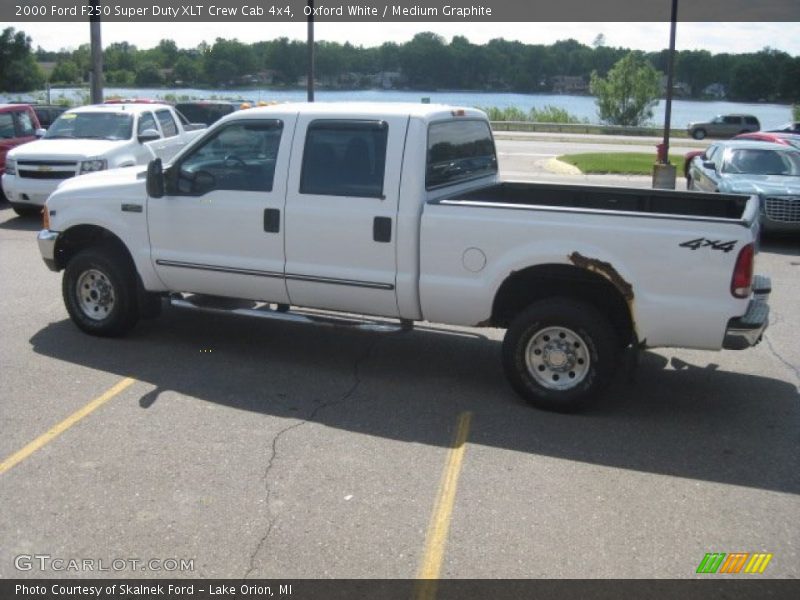 Oxford White / Medium Graphite 2000 Ford F250 Super Duty XLT Crew Cab 4x4