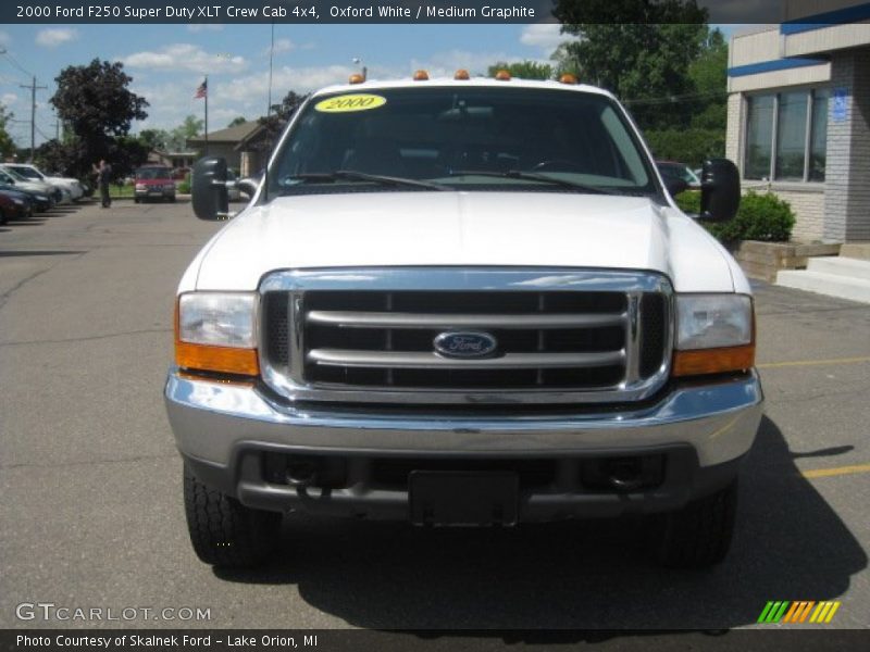 Oxford White / Medium Graphite 2000 Ford F250 Super Duty XLT Crew Cab 4x4
