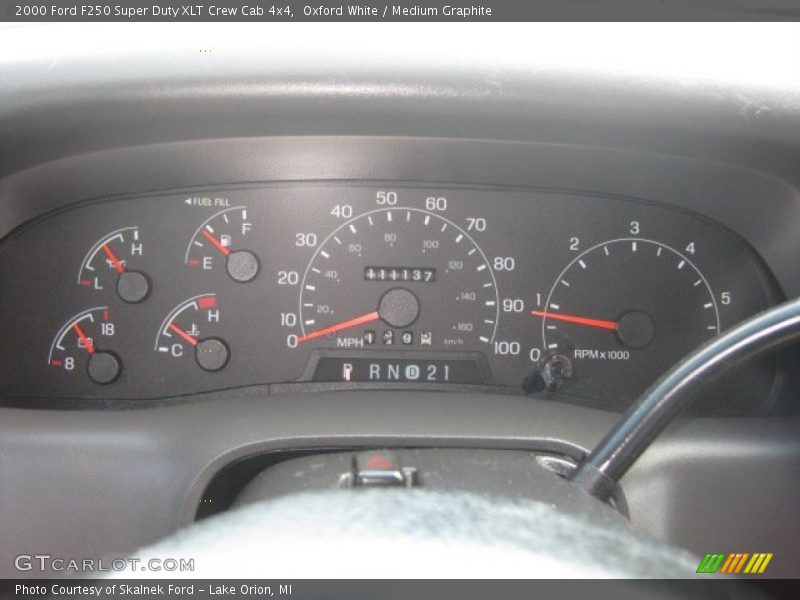 Oxford White / Medium Graphite 2000 Ford F250 Super Duty XLT Crew Cab 4x4