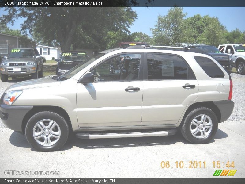 Champagne Metallic / Beige 2008 Kia Sportage LX V6