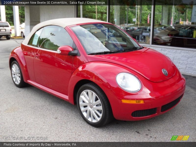 Salsa Red / Cream Beige 2008 Volkswagen New Beetle SE Convertible