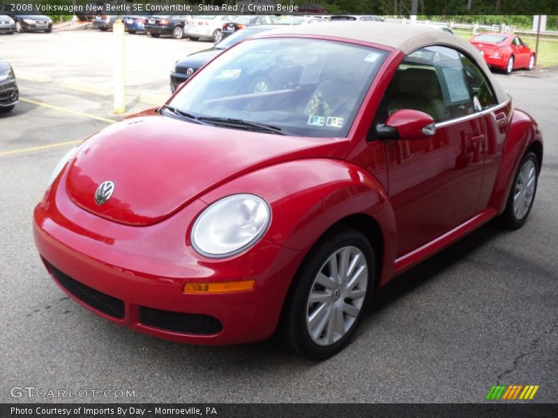 Salsa Red / Cream Beige 2008 Volkswagen New Beetle SE Convertible