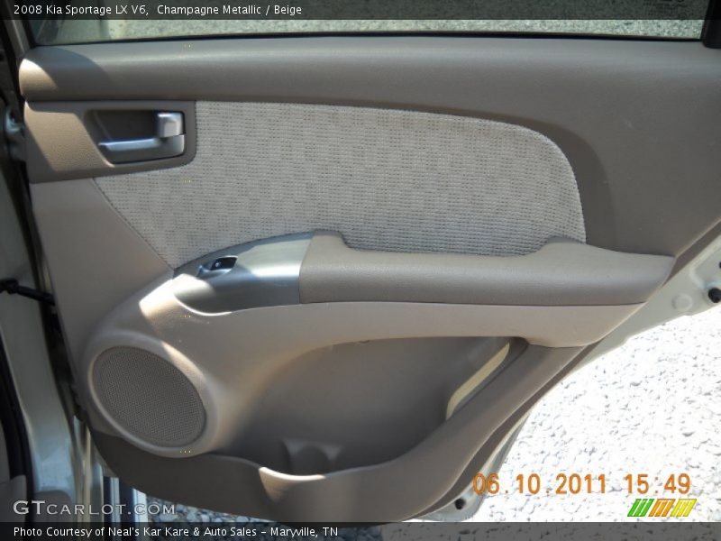 Champagne Metallic / Beige 2008 Kia Sportage LX V6