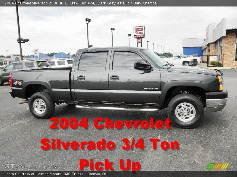 Dark Gray Metallic / Dark Charcoal 2004 Chevrolet Silverado 2500HD LS Crew Cab 4x4