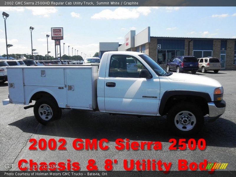 Summit White / Graphite 2002 GMC Sierra 2500HD Regular Cab Utility Truck