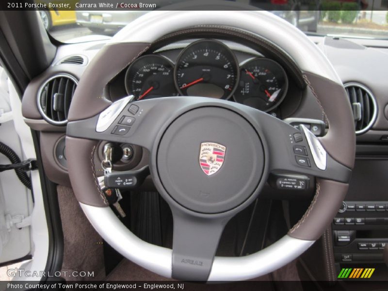 Carrara White / Cocoa Brown 2011 Porsche Boxster