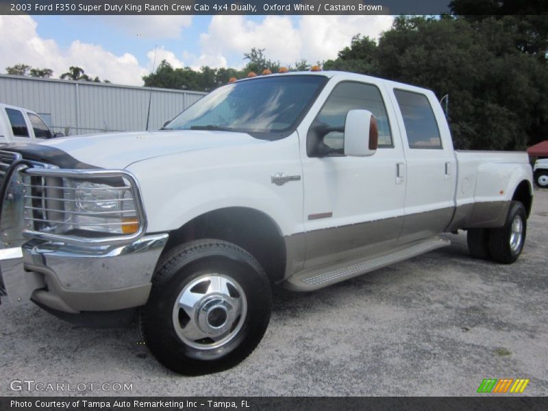 Oxford White / Castano Brown 2003 Ford F350 Super Duty King Ranch Crew Cab 4x4 Dually