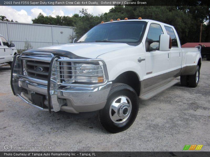 Oxford White / Castano Brown 2003 Ford F350 Super Duty King Ranch Crew Cab 4x4 Dually
