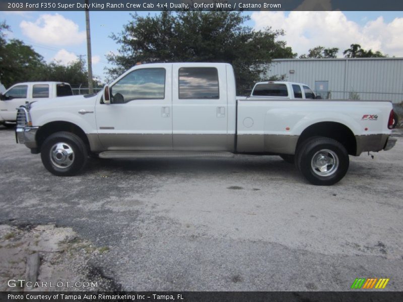 Oxford White / Castano Brown 2003 Ford F350 Super Duty King Ranch Crew Cab 4x4 Dually