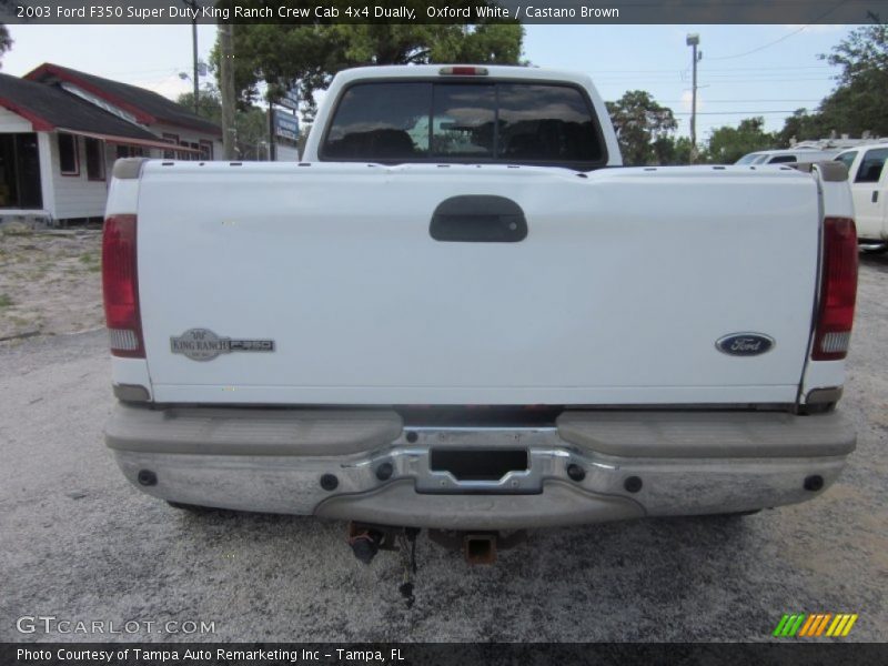 Oxford White / Castano Brown 2003 Ford F350 Super Duty King Ranch Crew Cab 4x4 Dually