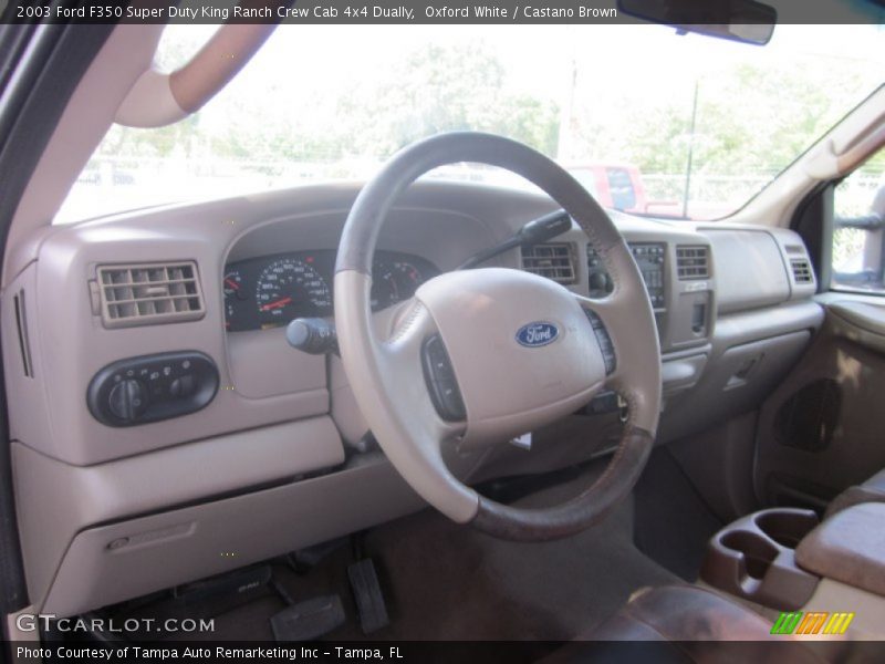 Oxford White / Castano Brown 2003 Ford F350 Super Duty King Ranch Crew Cab 4x4 Dually