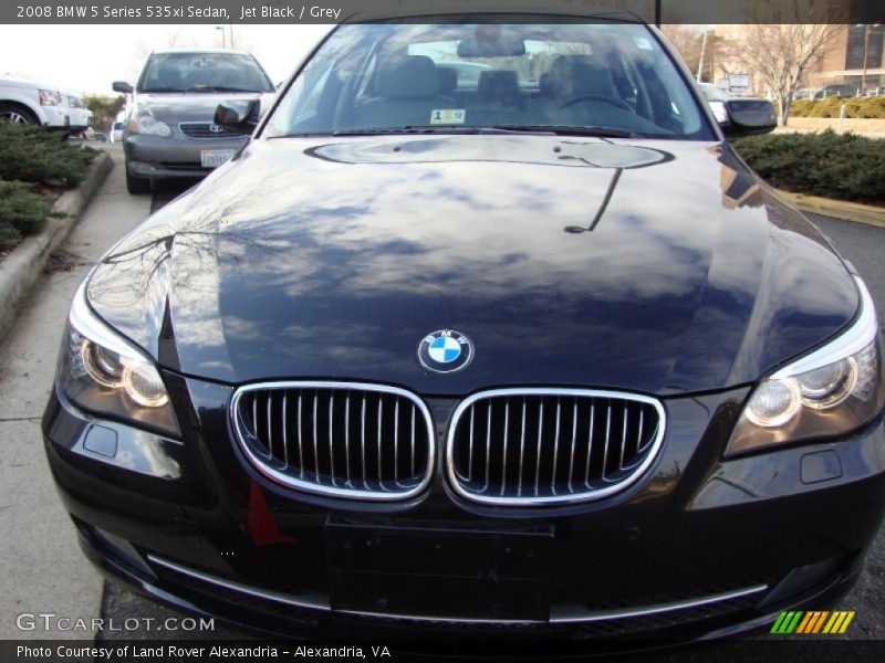 Jet Black / Grey 2008 BMW 5 Series 535xi Sedan