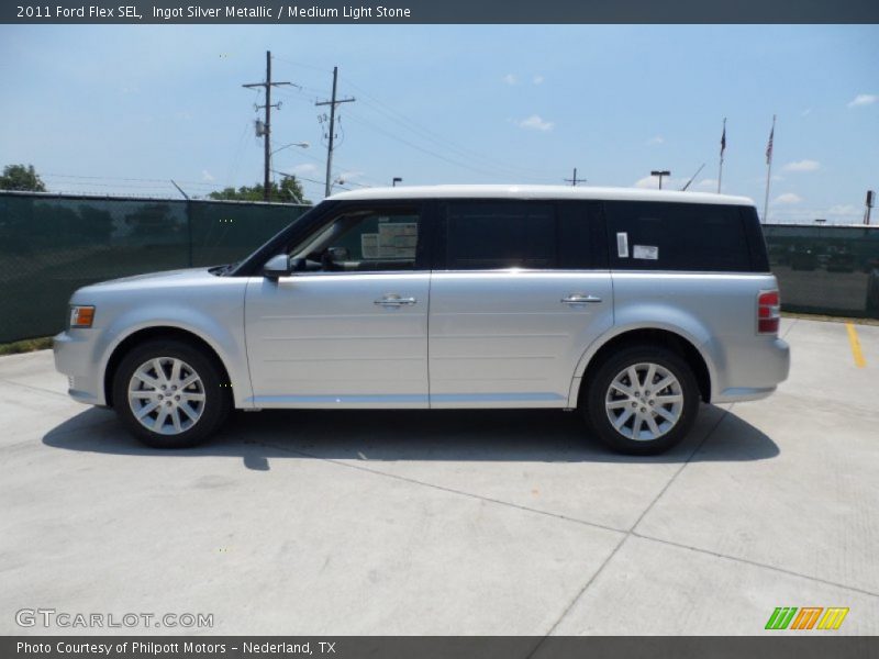 Ingot Silver Metallic / Medium Light Stone 2011 Ford Flex SEL