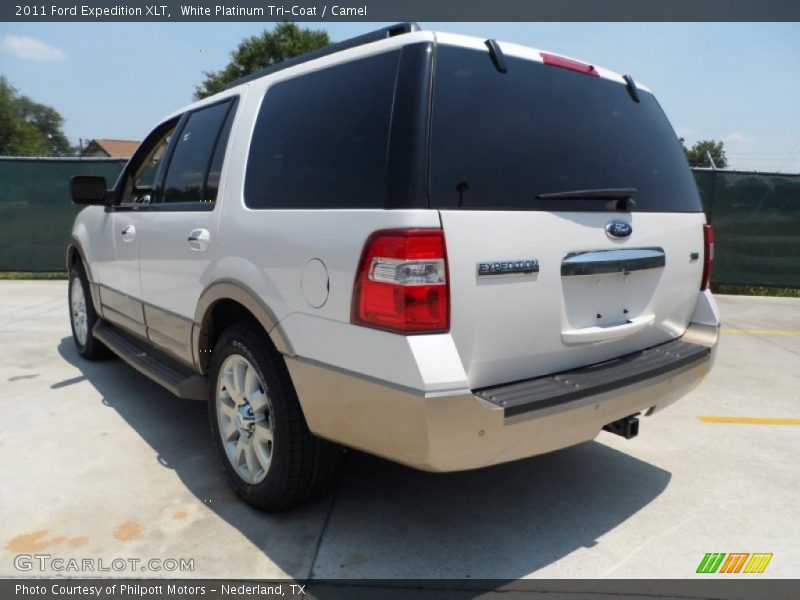White Platinum Tri-Coat / Camel 2011 Ford Expedition XLT