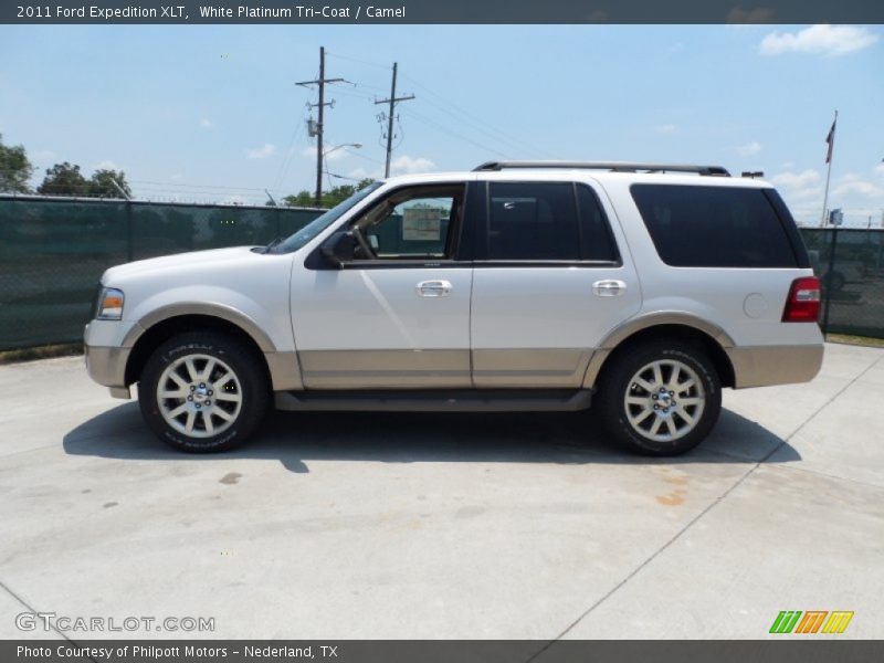 White Platinum Tri-Coat / Camel 2011 Ford Expedition XLT