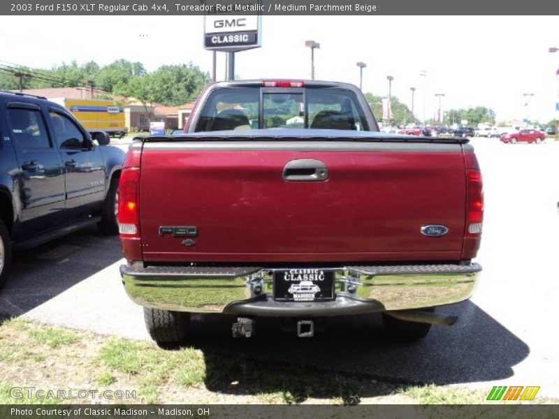 Toreador Red Metallic / Medium Parchment Beige 2003 Ford F150 XLT Regular Cab 4x4