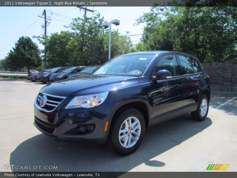 Night Blue Metallic / Sandstone 2011 Volkswagen Tiguan S
