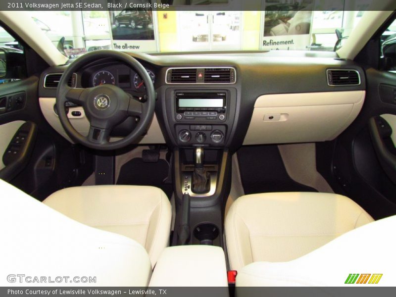Black / Cornsilk Beige 2011 Volkswagen Jetta SE Sedan
