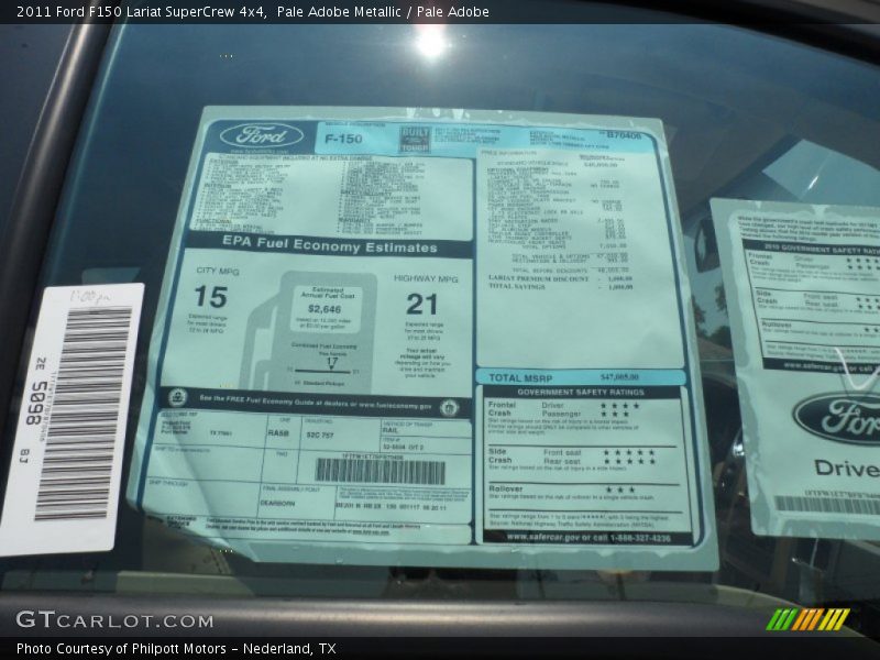  2011 F150 Lariat SuperCrew 4x4 Window Sticker
