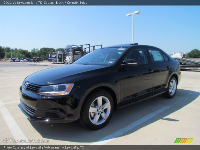 Black / Cornsilk Beige 2011 Volkswagen Jetta TDI Sedan